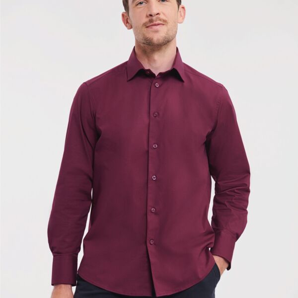 Men's Long Sleeve Fitted Stretch Shirt Thumbnail